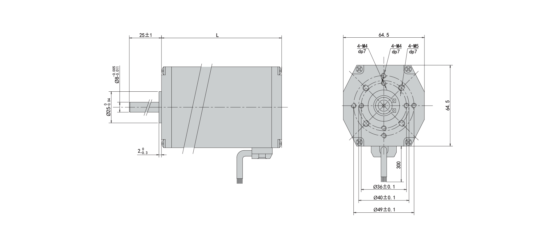 PBLS65HT 65mm BLDC motor electrical specification