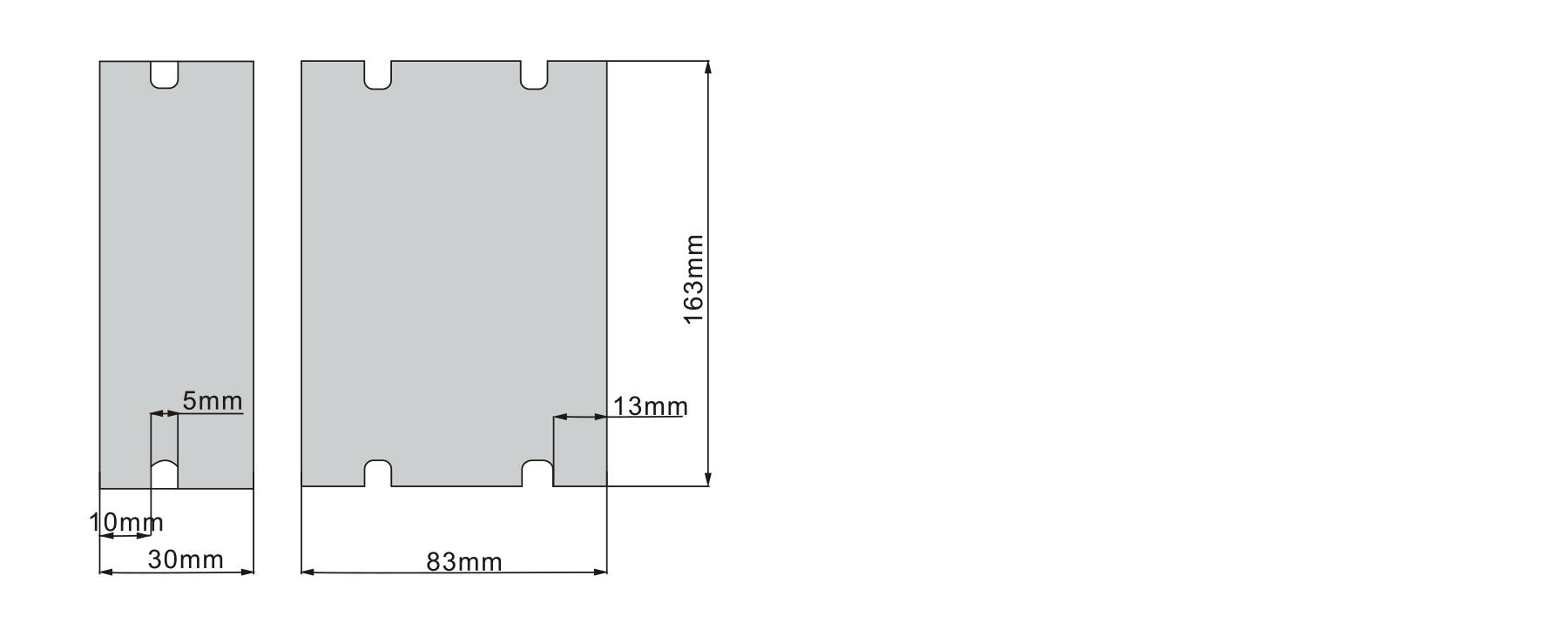 PBLD-L36150D bldc driver dimension diagram