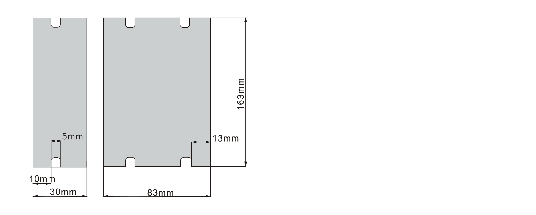 PBLD-L3650D bldc driver dimension diagram