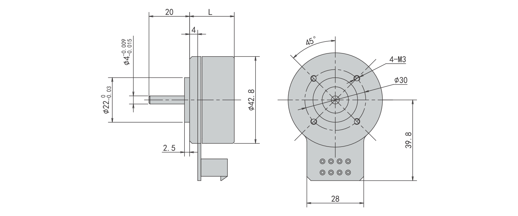 PBLR42EH dia.42mm outrunner bldc motor winding and hall sensor wiring connection