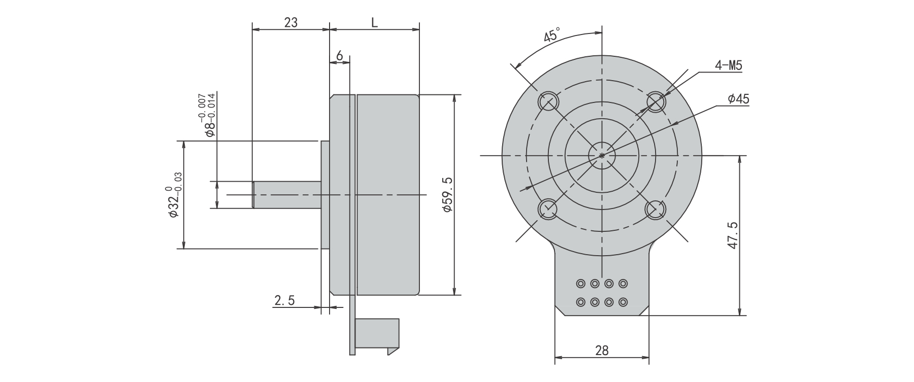 PBLR60EH dia.60mm outrunner bldc motor winding and hall sensor wiring connection